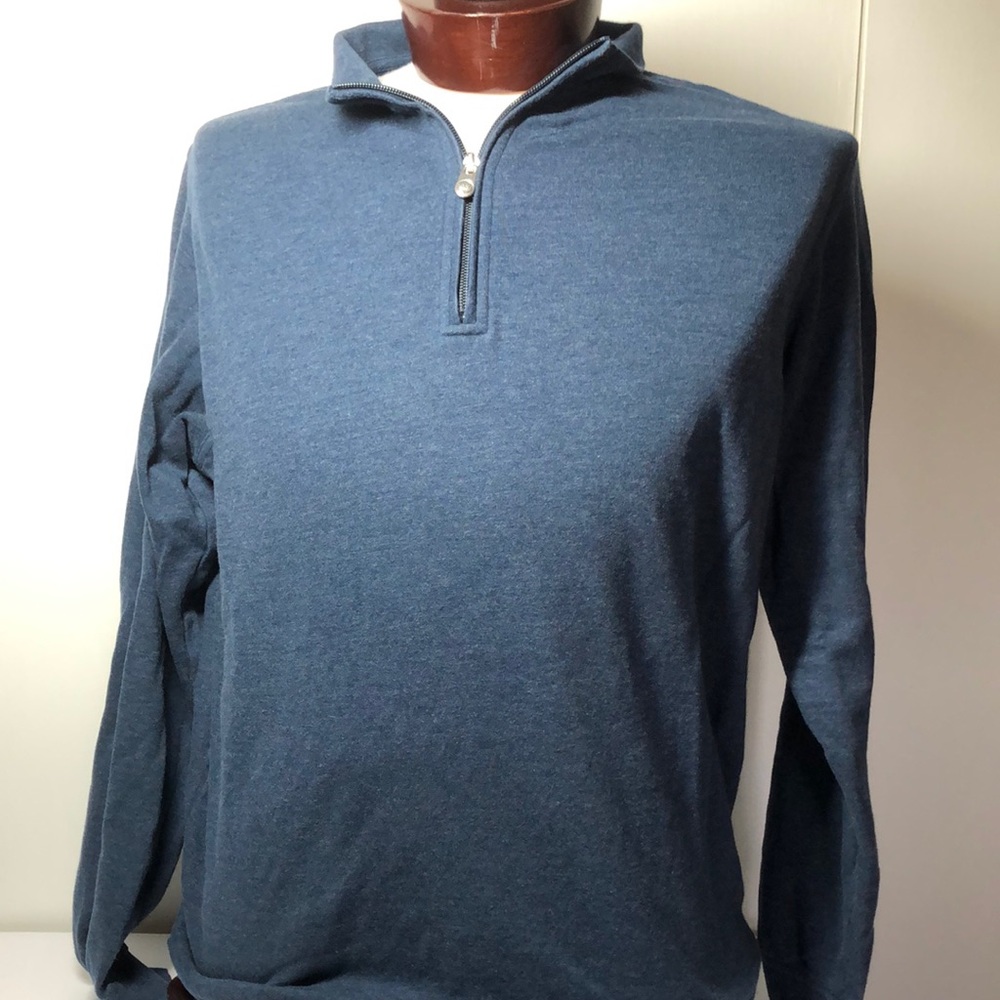 Peter millar medium long sleeve 1/4 zip blue pull over